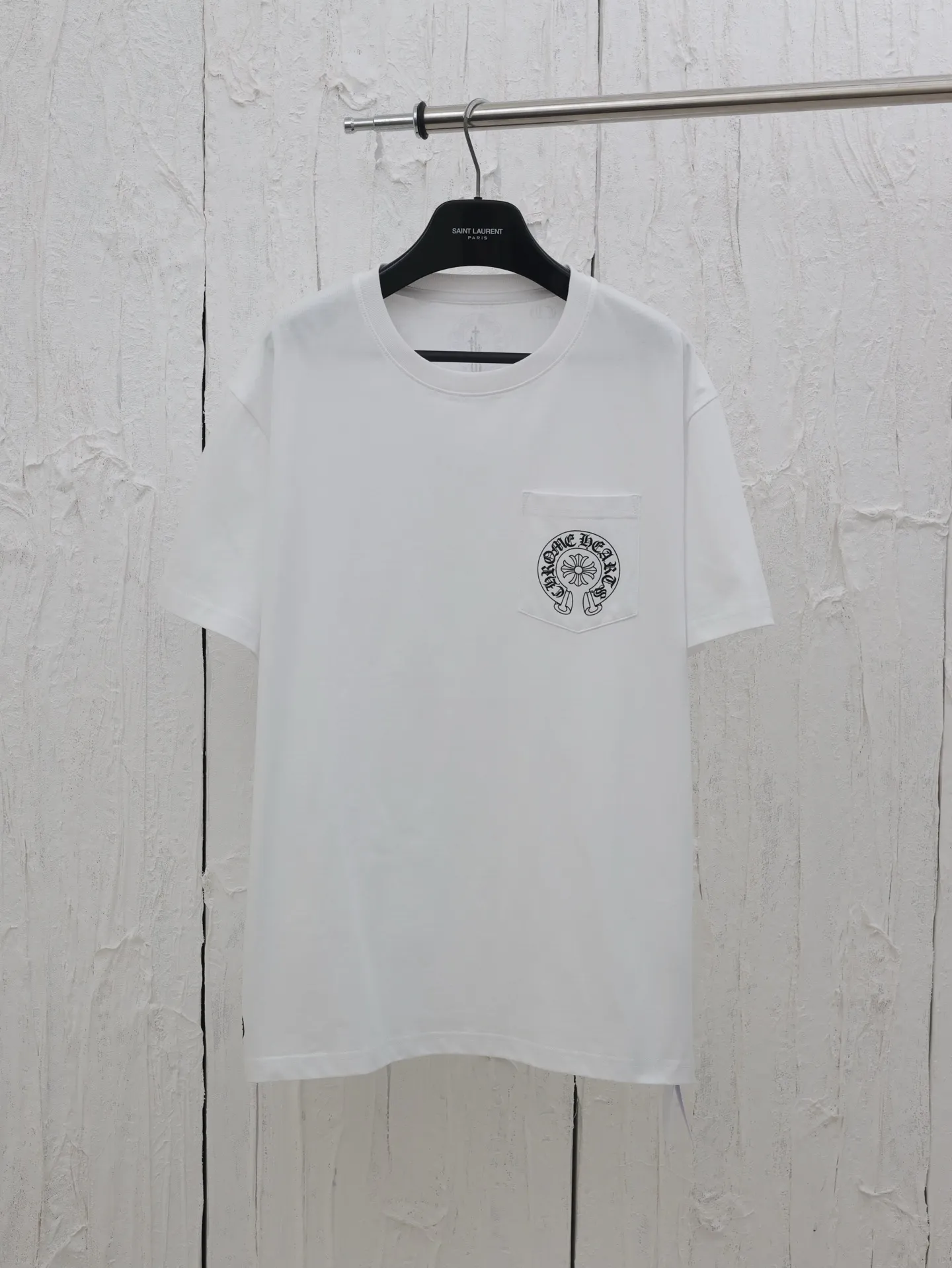 🅿️280 Come heart*/Cro Heart 25Ss short-sleeved T-shirt with full back printing. The fabric is made of 26-woven 200g cotton. The printing uses special imported slurry. Customized supporting accessories. Size: S/M/L